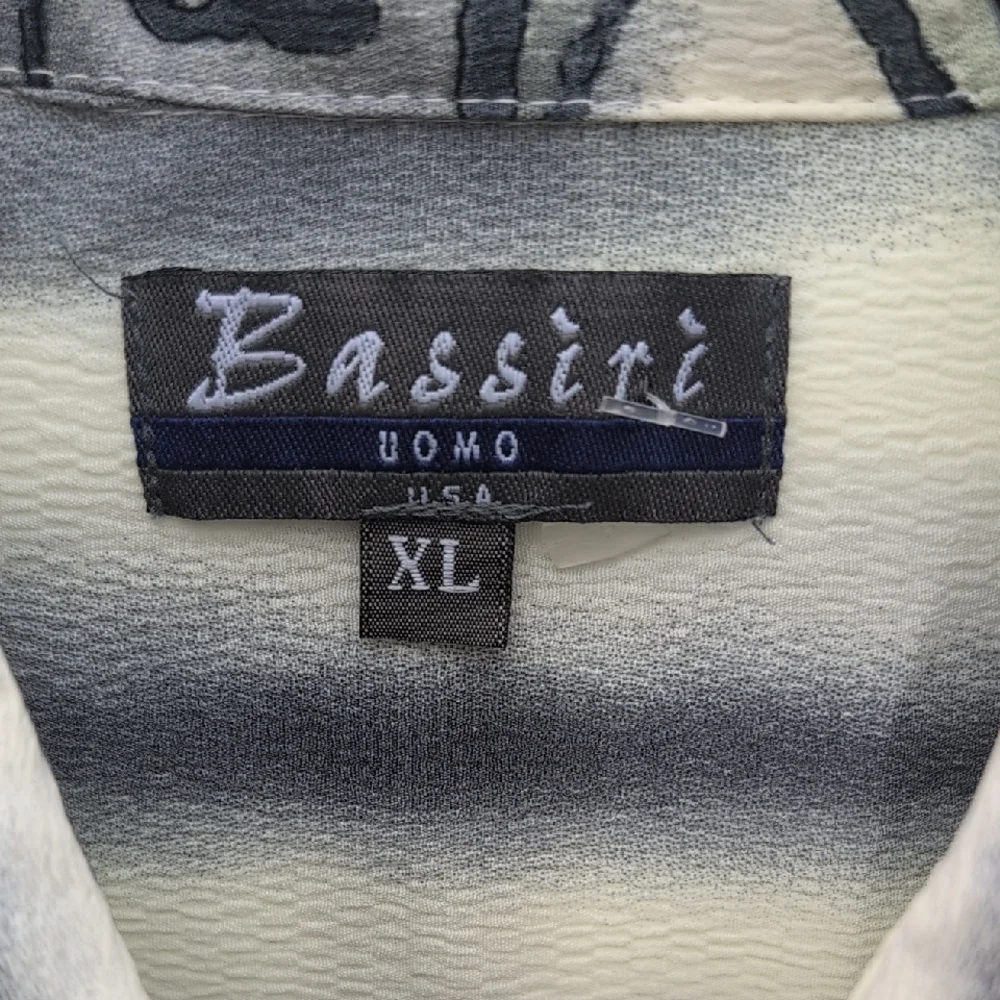 Bass Men's Casual Shirt with Black and Cream Stripes - Picture 2 of 4
